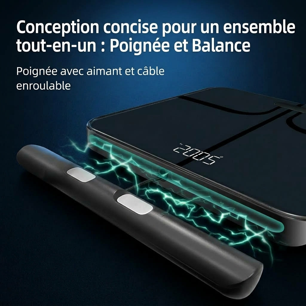 Balance vocale à 8 électrodes – Bioimpédance, 28 données corporelles