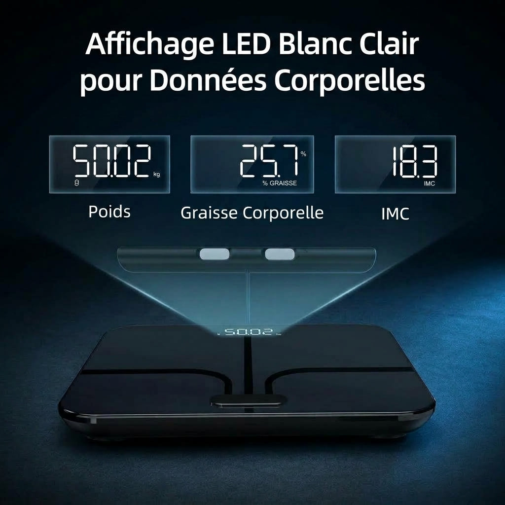 Balance vocale à 8 électrodes – Bioimpédance, 28 données corporelles