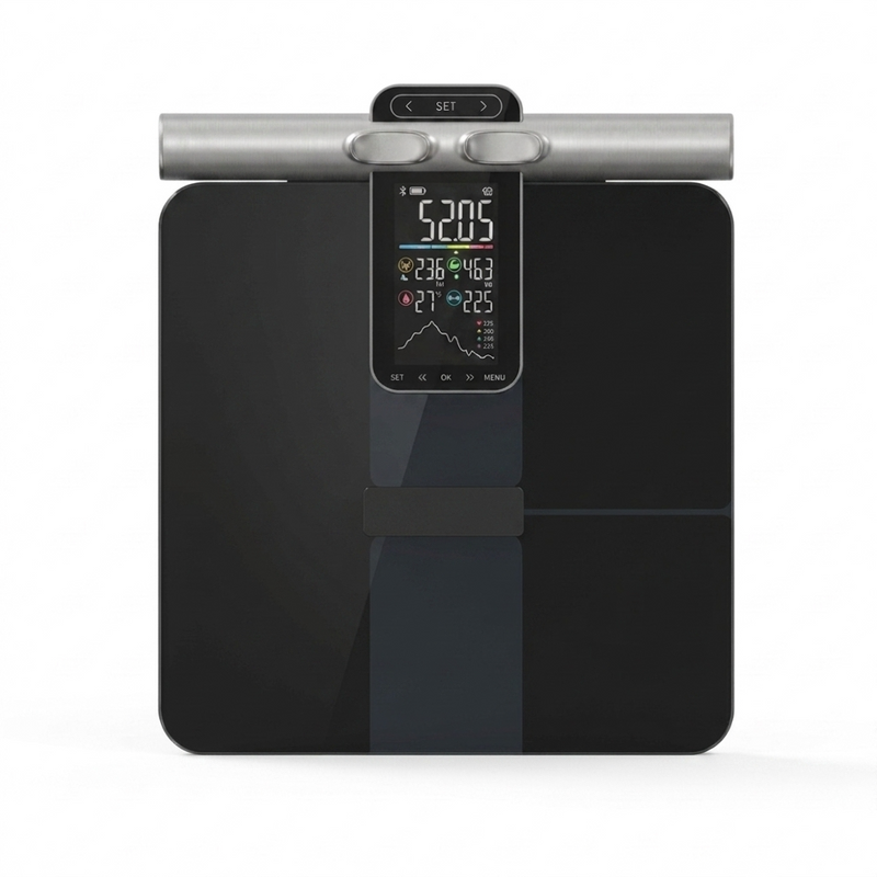 Balance de poids corporel Smart 8 électrodes – Bioimpédance, graisse corporelle, eau, masse musculaire et IMC