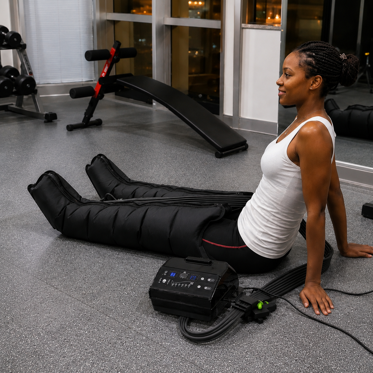 Masseur à Ondes d'Air Ondéa · 6 cavités — Jambes, bras et ceinture