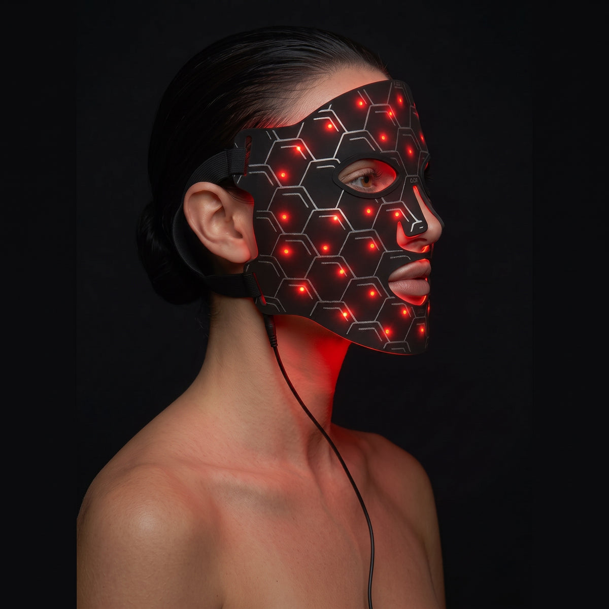 Masque LED Ondéa Silicone – Visage et cou, 160 perles LED, 7 couleurs