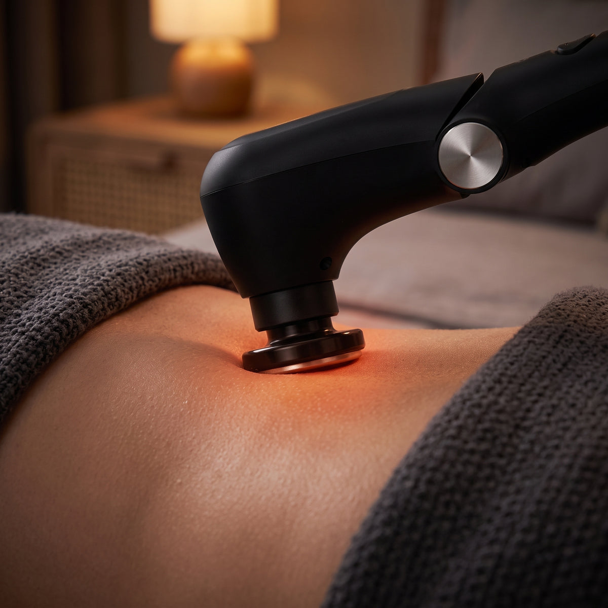 Pistolet de massage pliable Ondéa – Poignée extensible, chaud et froid, 10 têtes
